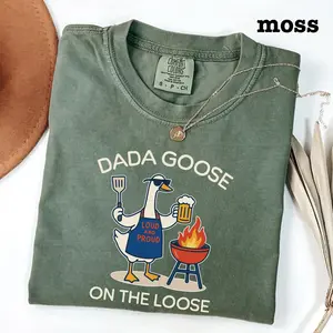 Funny Dad Goose Shirt  Comfort Colors Tee | Silly Goose Dad Shirt | BBQ Lover Outfit | Father’s Day Gift for Him | Grandpa Shirt