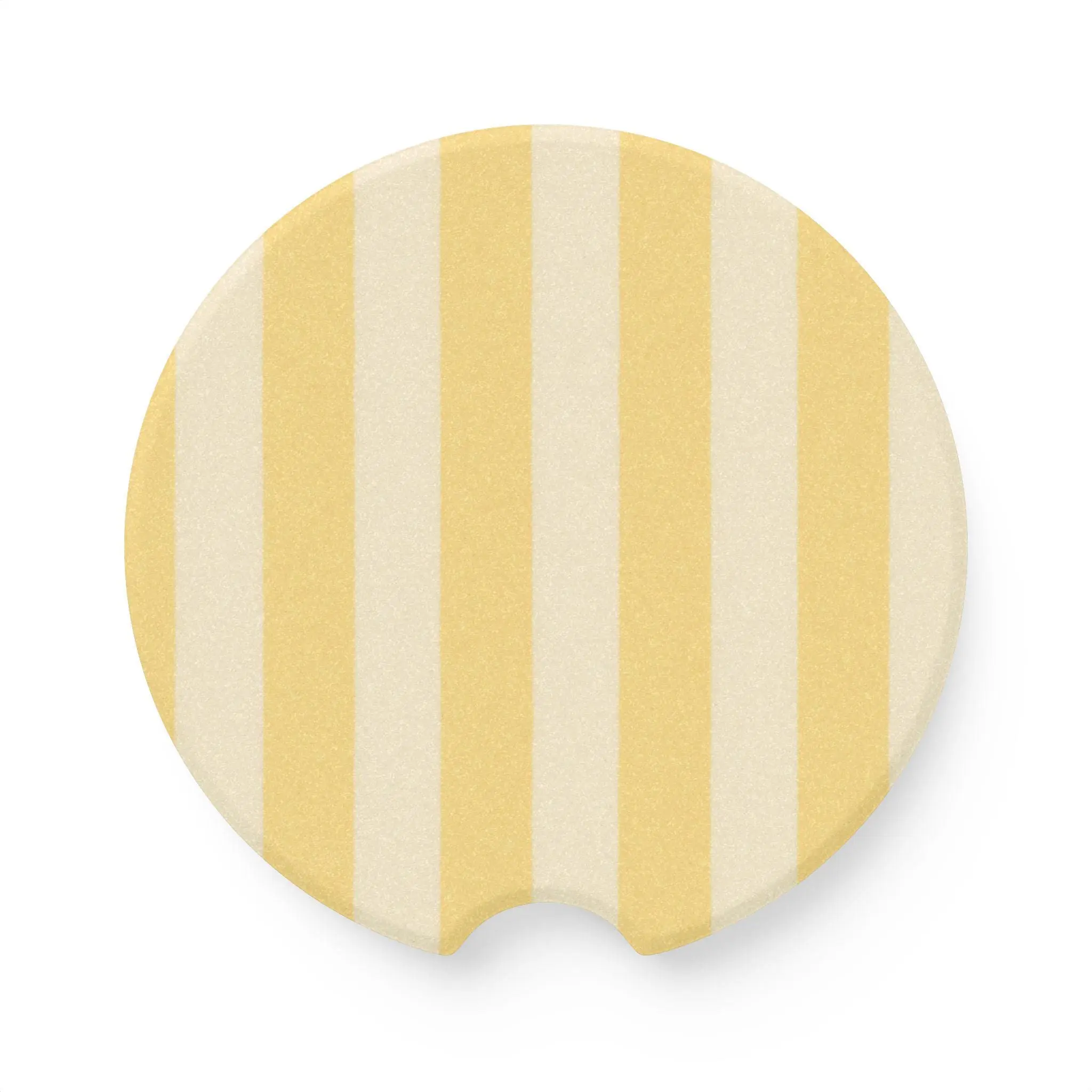 Stripe Round Coaster, Pastel Drink Coaster, Cute Coffee Mug Mat, Aesthetic Desk Decor, Gift for Coffee Lovers