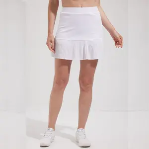 Yoga Soft Cloud-like Fabric Pleated design built-in shorts inside pocket Bussiness Casual Sports Skirt#13393423