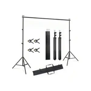 10x7ft Adjustable Wedding Backdrop Stand - Metal Photo Studio Background Support with 4 Crossbars & Clamps, Balloon Arch Kit for Parties & Events