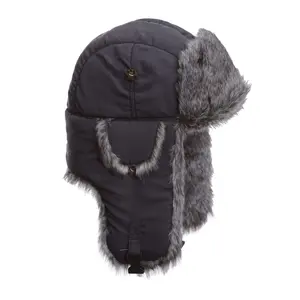 Grey Supplex Bomber with Faux Fur -304FFGRY