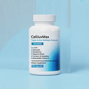 CellJuvMax Hormonal Acne Supplement -- Digestive Support, Liver Detoxifiers, Hormone Balancing, Mood Support, Reduces Stress,  Formulated Dietary Vitamin with Bioavailable Vitamin A & 90 Capsules