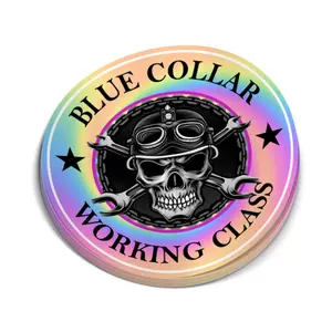 Blue Collar Working Class Sticker - Hard Hat Stickers, Funny Sarcastic Stickers, Cooler, Toolbox, Meme Stickers, Laptop, Blue Collar, Vinyl Decal