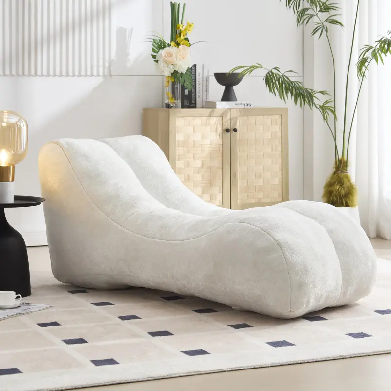 Creative Bean Bag Sofa Chair for Adults High-Quality Sponge Filled Plump & Elastic Support Multiple Colors Non-Slip Bottom Yoga Chair 59x30x23.6 inches Super Comfortable 100% Polyester Fiber Ideal for Gaming Reading and TV
