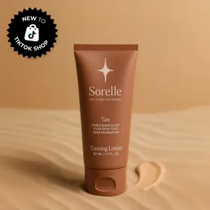 Sorelle Tanning Lotion - Natural-Looking Instant Glow - 100% Natural Ingredients - Smooth, Streak-Free & Mess-Free - 236 mL/8 fl oz - Body Care Cosmetic