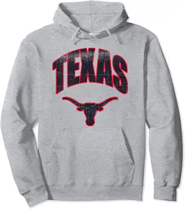 Classic Retro Vintage TEXAS US State Longhorn Cattle - Gray Pullover Hoodie - Diegoort Shop 56B0B2BWH7Y4