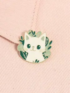 Cute Cat Brooch Pin, Natural Healing Design, Perfect Gift for Cat Lovers & Friends, Unique Jewelry Accessory