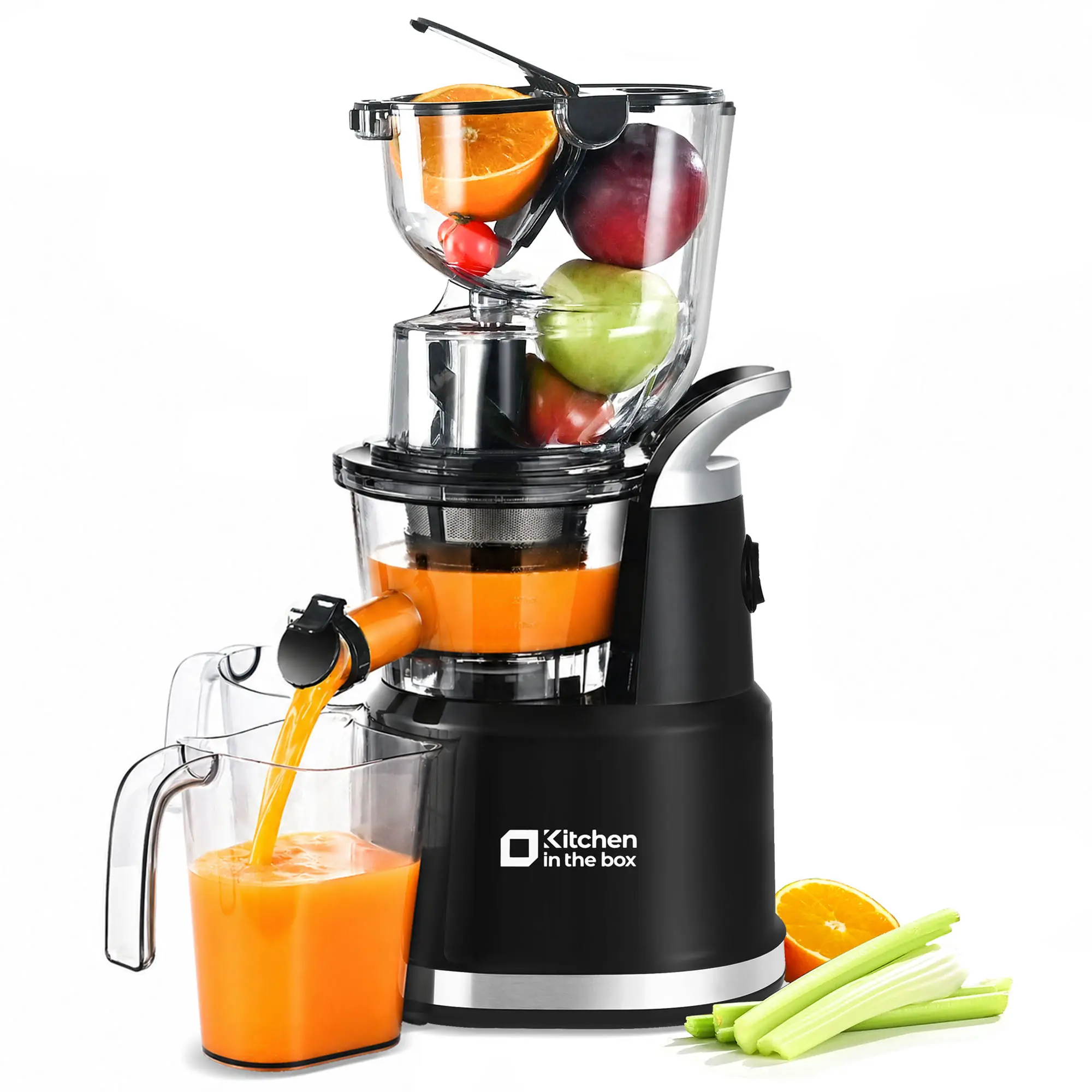 Cold Press Juicer, Slow Masticating Juicer for Fruits & Vegetables, High Juice Yield, Easy Clean, BPA-Free, Quiet Motor, Healthy Fresh Juice Maker for Home Use summerwins