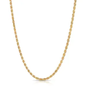 14K Solid Gold Rope Chain 4mm