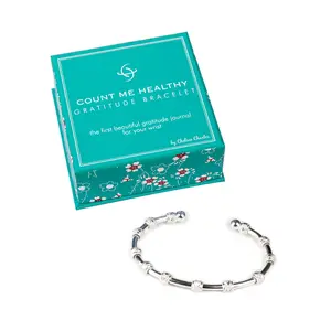 Count Me Gratitude Silver Journal Bracelet