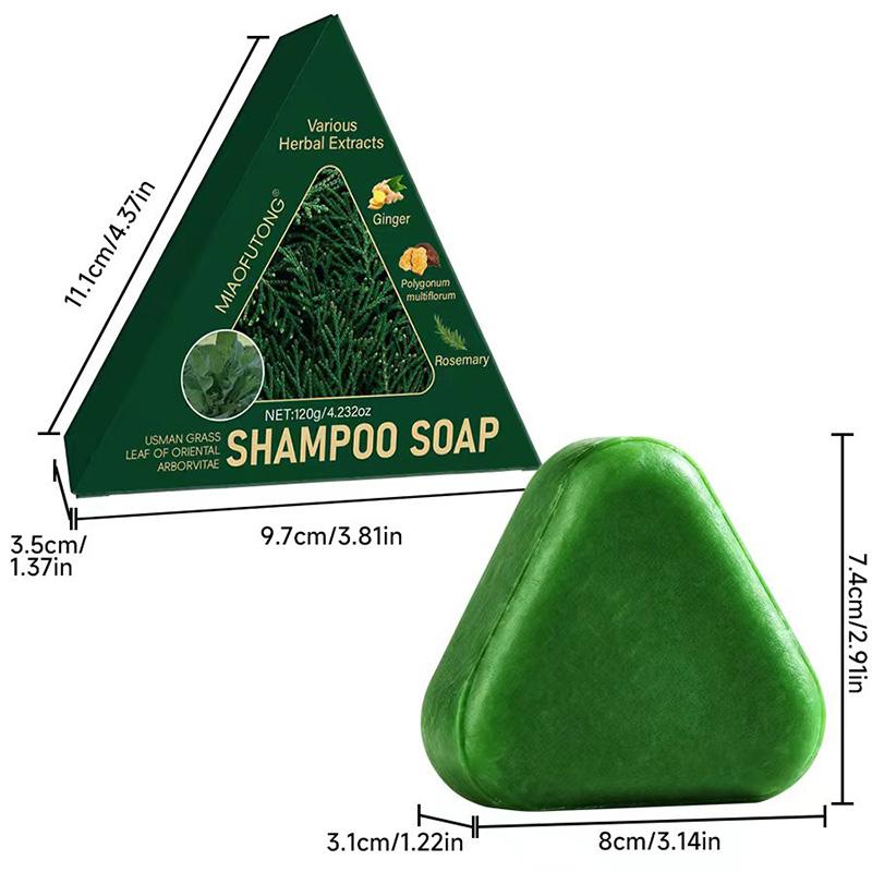 Oil control, anti shedding, soothing shampoo soap,containing extracts of Usman grass, Polygonum multiflorum, ginseng, etc.,Effectively targeting people with dry hair and sparse hair