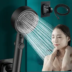 Stainless Steel Shower Hose Set, Soft Tube with Encrypted Packaging, Plastic Quarter Turn Connectors, Wholesale Stainless Steel Shower Hose, Handheld Showerhead, Rain Shower Head, Shower Head Ensemble