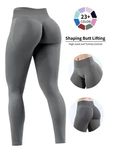 Women's Butt Lifting Leggings, High Waist Tummy Control Yoga Pants, Seamless Workout Leggings for Comfort & Style, Elastic Waist Leggings