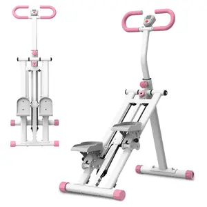 Donext Stair Stepper with Resistance Home Upgrade Vertical Climber Workout Machine for Full Body Exercise Foldable Fitness Equipment with Stable Frame Adjustable Handlebar Pink