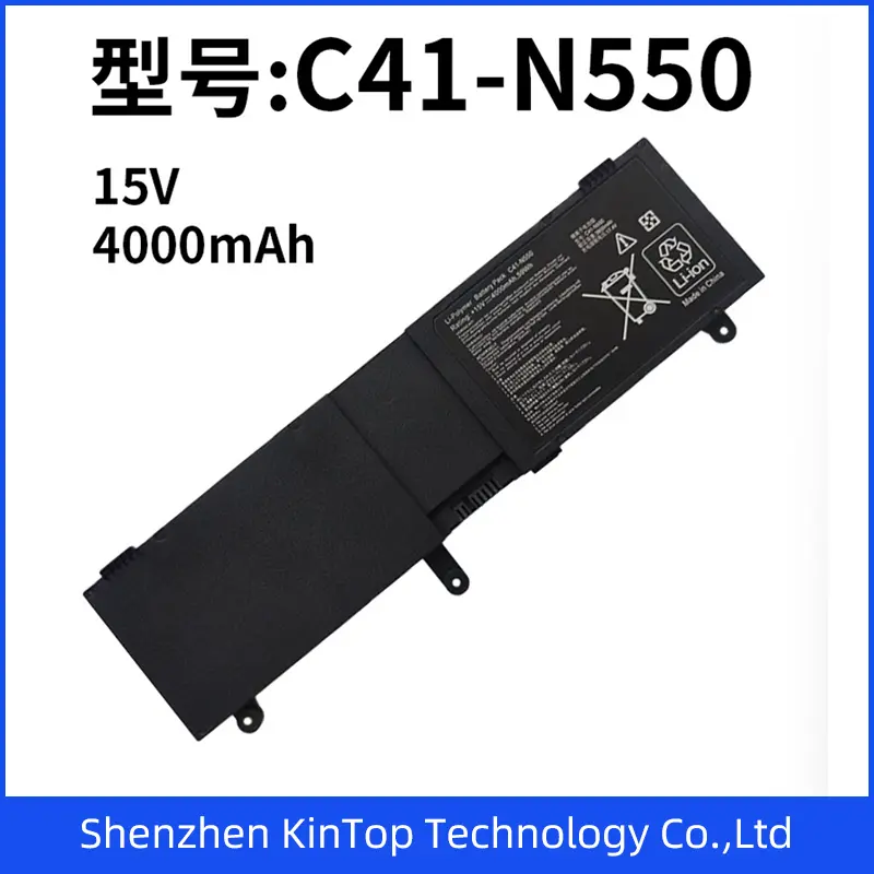 15V4000mAh C41-N550 Black Laptop Battery for Asus N550jjajk N550X47jv G550jjkjx Replacement Battery Li-ion Battery