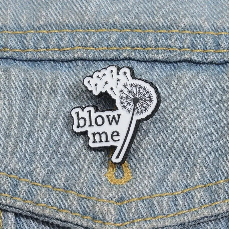 Cute Letter & Dandelion Design Brooch, Fashion Accessories for Women & Men, Trendy All-match & Exquisite Brooch for Gift