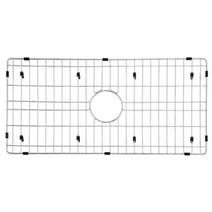 212 MAIN Brushed Finish Arcticstone Solid Surface Kitchen Sink Grid, 29x14 in. - Residue Blocker, Scratch Guard, Modern Theme Snug-Fit Gourmetier Kitchen Fixture Accessory