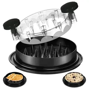 Chicken Shredder Tool, Cooked Meat Shredder with Clear Lid, Ergonomic Design, Anti-Slip, Easy to Clean, Chicken Grinder, Kitchen Utensils Tools