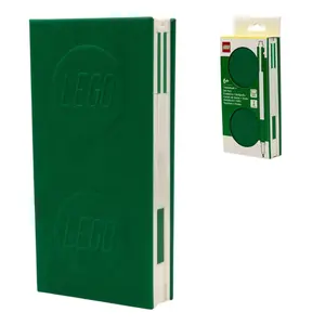 LEGO® Locking Notebook with Gel Pen 1x2 Green (53697)
