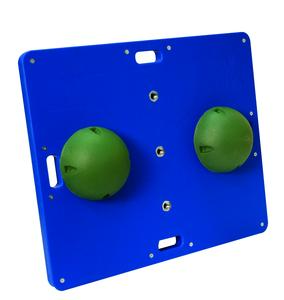 212 MAIN 15x18 in. Wobble-Rocker Balance Combo Board, Lightweight Compact Home Fitness Equipment, Multifunctional Exercise Board for Balance Training, Green