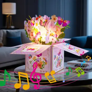 3D Musical Birthday Card，surprise Your Mom & Loved Ones，perfect Gift for Mom, Friend, or Family,Perfect Gift Idea/Holiday gifts，birthday present，Anniversary gift