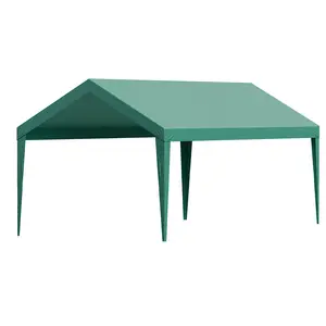 VEVOR Carport Replacement Canopy, 10 x 20 ft Potable Garage Tent Top Tarp, UV-Resistant & Waterproof Car Shelter Tarp, Heavy Duty Car Port Cover with Ball Buggees, Dark Green, Frame Not Included