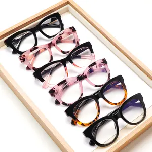 6pcs Solid-Color Printed Anti-Blue Light Reading Glasses Multiple Styles Fashionable Frame Design Durable Lenses Spring Hinges Easy To Fold And Carry Suitable For Daily Wear, Outings, And Work Perfect Holiday Gift Or Women's Gift