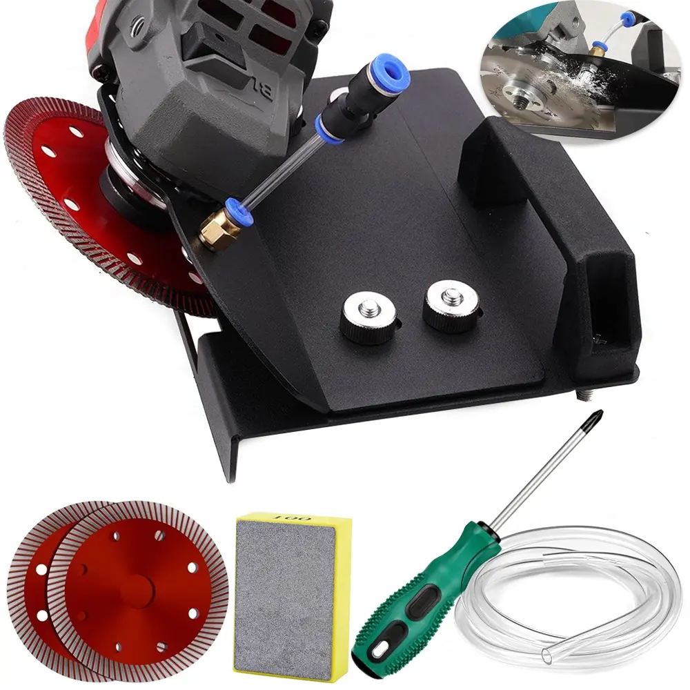 Tile Chamfering Machine Set, 45 Degree Corner Grinding Tool Kit, Small Electric Chamferer, Diamond Abrasives, Tile Cutting Blades, Sturdy Power Tool, Tile Edge Finishing, Tool Holder