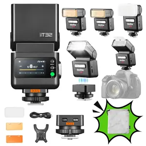 GODOX iT32 TTL Camera Flash with X5S Wireless Trigger for Sony,Magnetic Hotshoe & Trigger 2-in-1, Compatible with Sony ZV-E10 II, ZV-E10, ZV-E1, a7III,a6700, a6400,a7C II, a7C, a7CR, RX1RII,ZV-1II