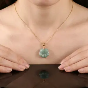 Natural Jade Cat Paw Pendant | Hand Carved Green Jade