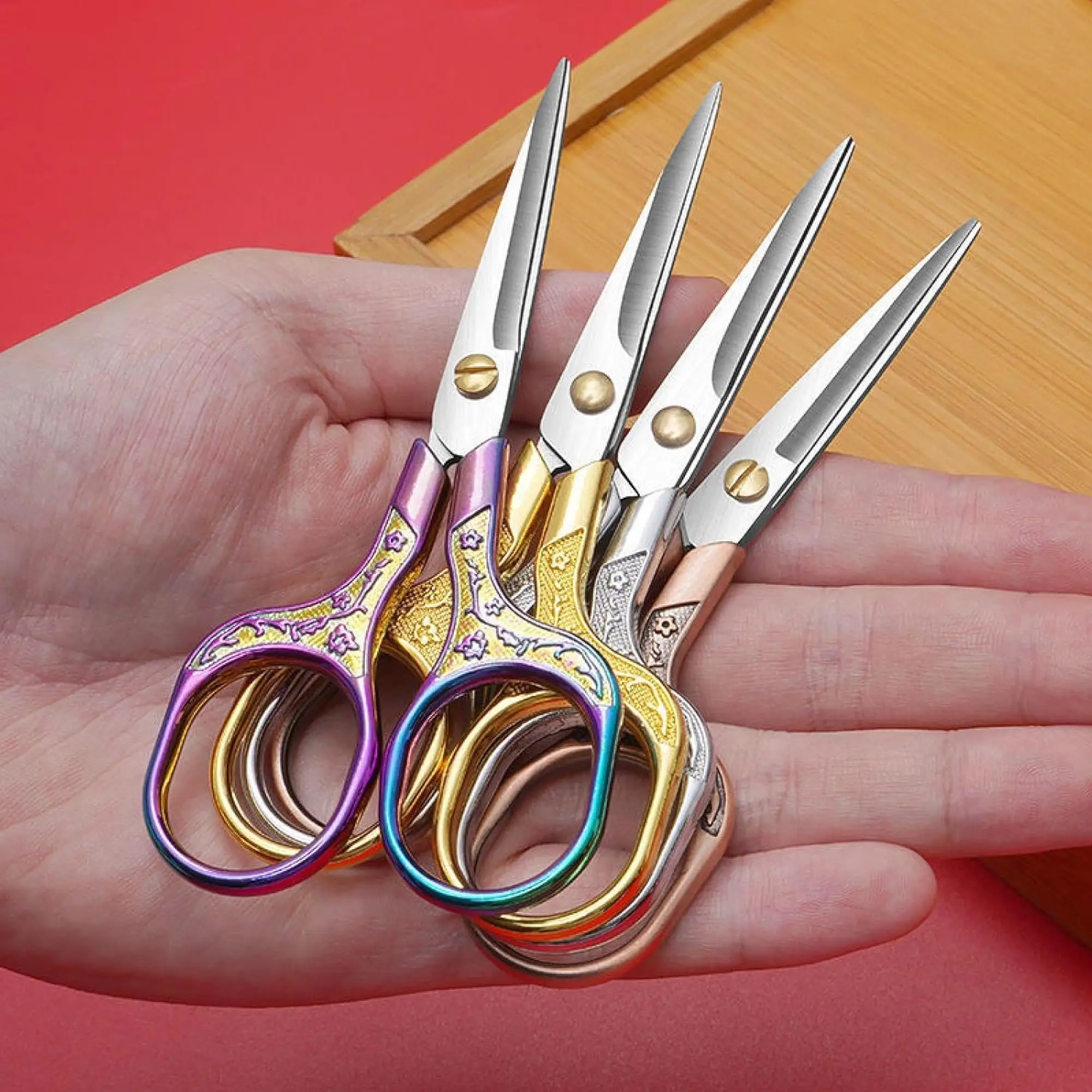 Stainless Steel Vintage Scissors, Multipurpose DIY Sewing Scissors, Cross Stitch Fabric Scissors, Embroidery Scissors, Sewing Supplies, Multifunctiona