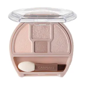 CANMAKE Japan 4-Color Eyeshadow Palette - Milk Tea #03 | Shimmer Highlight Contour for Daily Commute & Natural "No-Makeup" Look
