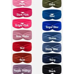 Solid Twist Headbands for Women, Non-Slip Stretchy Hair Accessories for Daily Wear, Workout