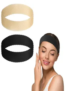 Adjustable Silicone Wig Headband, Non-Slip Elastic Wig Gripper, Sweat-Proof Wig Cap for Women & Men, Black and Skin Color