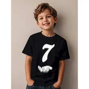 Number 7 Costume Halloween 67 Meme Funny Aesthetic Graphic Kid T-Shirt Casual Kid T Shirts Street Style Tees Tops for Kid