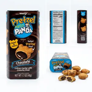 MEIJI Hello Panda Pretzel Cookies Chocolate Filled 1.7oz