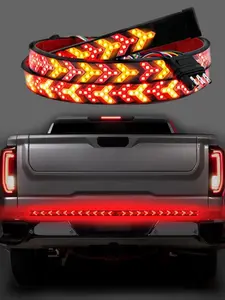 Fishbone-Shaped LED Tailgate Light Bar, 60-Inch LED Tailgate Lights, Brake, Running & Sequential Turn Signal, Strobe Light Bar for Trucks, Pickups, Suvs, Rvs, LED Car Lights