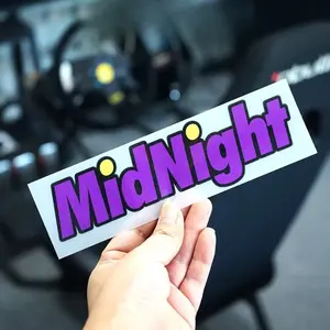1 Piece of Personalized JDM Style English Letter Midnight Purple Series Car Sticker, Vehicle Exterior Decoration, Suitable for Car Body, Window Bumper, Motorcycle Body, Waterproof, Durable, Scratch Blocking
