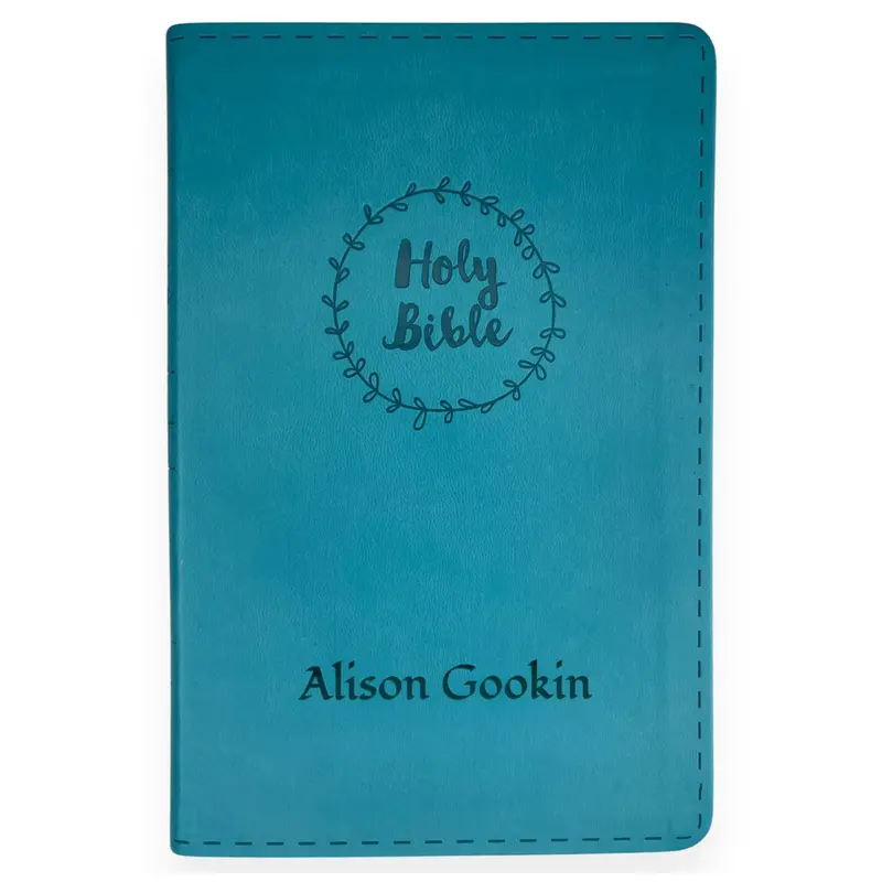 Custom NIV Teal Standard SIze Thinline Holy Bible Medium Print - Tiktok