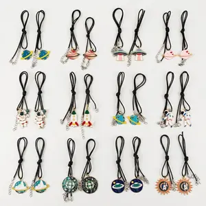 24pcs Space Theme Party Necklaces for Kids, Enamel Astronaut Planet Rocket Ufo Pendants, Galaxy Birthday Party Supplies, Boys Girls Gift Fillers