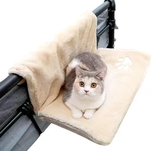 Cat & Dog Hammock Bed - Small Pet Bed - Plush Nap Mat with Wire Frame