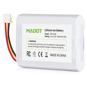 Replacement Battery 300-10186 for ADT Command Smart Security Panel 7500mah 3.6V 27Wh