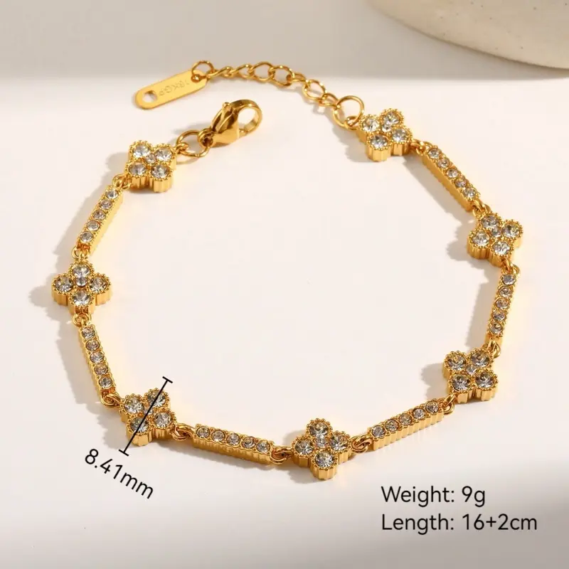 Princess Bloom Bracelet, Dainty Adjustable Charm Bracelet for Girls, Fashionable Jewelry for Daily Wear