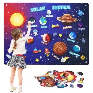 Solar System Educational Toy, Learning Tool, Montessori Space Toy for Boys and Girls, Birthday Gift with Planet Models, Christmas Present