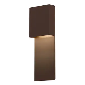 Contemporary Flat Box LED Panel Wall Sconce with Architectural Geometry & Reflective Illumination