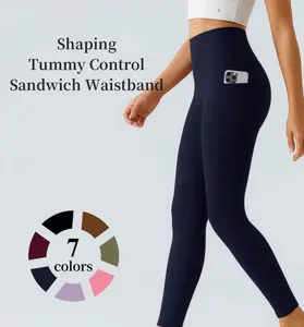 High Waist & Tummy Control  Butt Lifting & Body Shaping Side Pocket Design 7 Colors Optional  leggings flare leggings leggings women