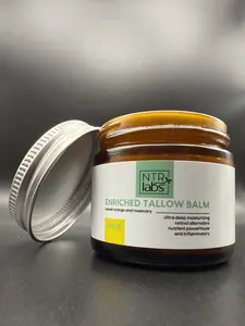 NTRLabs Enriched Tallow Balm with Organic Retinol Alternative for Face & Body Moisturizer Acne Vitamins Skin Repair Comfort Sweet Orange Rosemary 2oz Made in USA Hydrating Moisture Gentle Radiant Scented Sensitive Soothing Moisturizing