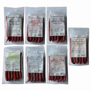 Goldrush Farms Beef Sticks - 8oz Snack Sticks - 8 Ounce Beef Stick Bags -  High-Quality Meat Snack