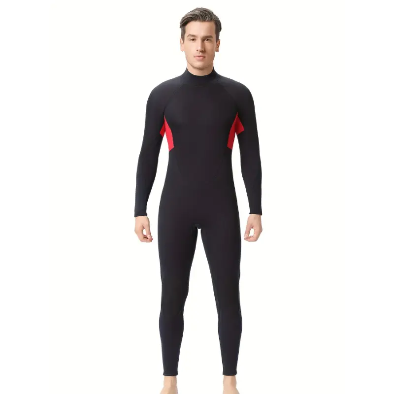 REALON Men's 2mm Neoprene Full Body Wetsuit - Thermal Full Length Top, Cold Water Gear for Surfing, Snorkeling, Crew Neck, Knit Fabric, Hand Wash, Neoprene Mix, Skinny Cut, Adults, Do Not Dry Clean, Male, Universal, Youth