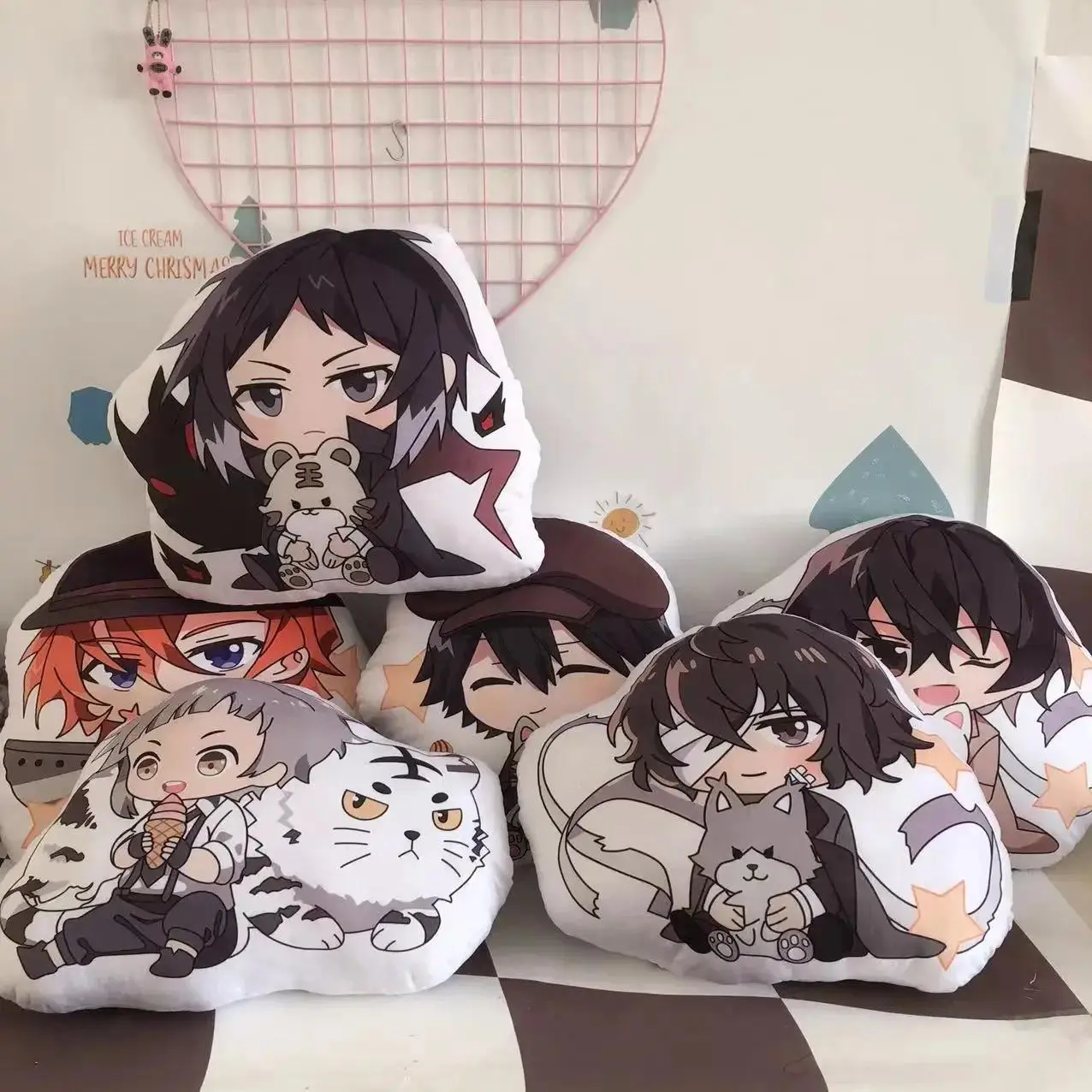 10cm Bungou Stray Dogs Dazai Osamu Nakahara Anime Figures Stuffed Plush Toy Doll Christmas Gifts Cosplay Kids